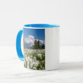 Avalanche lilies en Mount Rainier 2 Mok (Voorkant links)