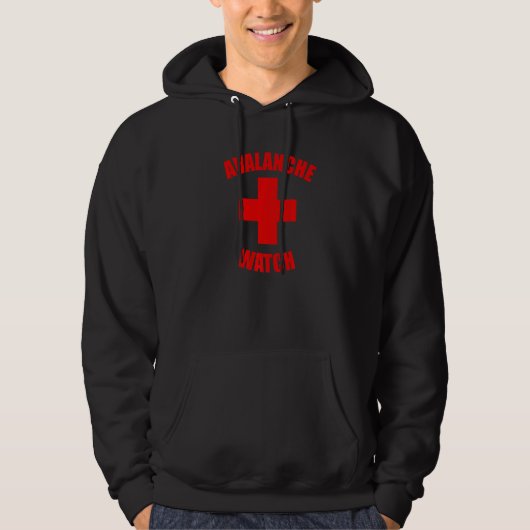 Avalanche Watch Red Font Hoodie (Voorkant)