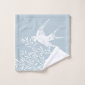 Avaler l'oiseau survolant les branches d'olivier (Gant de toilette)