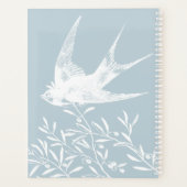 Avaler l'oiseau survolant les branches d'olivier (Dos)