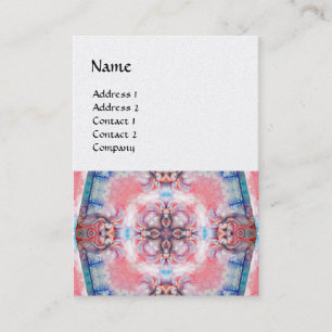 AVALON 4, roze paars blauwe parel papier Visitekaartje
