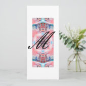 AVALON Abstract Monogram Roze Paars Kaart (Staand voorkant)