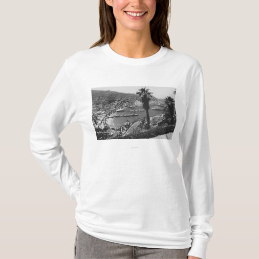 Avalon, CA Santa Catalina, Uitzicht van Harbour T-shirt (Voorkant)