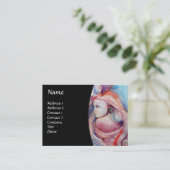 AVALON Magic and Mystery edelsteen monogram zwart Visitekaartje (Staand voorkant)