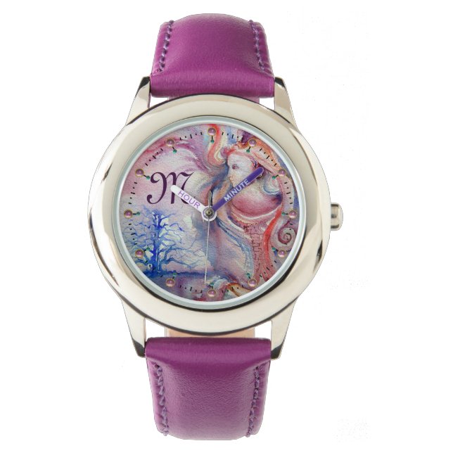 AVALON Magic & Mystery Pınk Blue Fantasy Monogram Horloge (Voorkant)