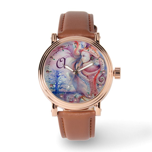 AVALON Magic & Mystery Pınk Blue Fantasy Monogram Horloge (Voorkant)