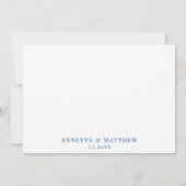 Avalon NJ Kaart Elegante Navy Blue Wedding (Achterkant)