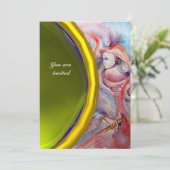 AVALON Pink Blue Yellow Gemstone Fantasy Kaart (Staand voorkant)