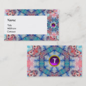 AVALON PSYCHEDELIC MONOGRAM paars Visitekaartje (Voorkant / Achterkant)