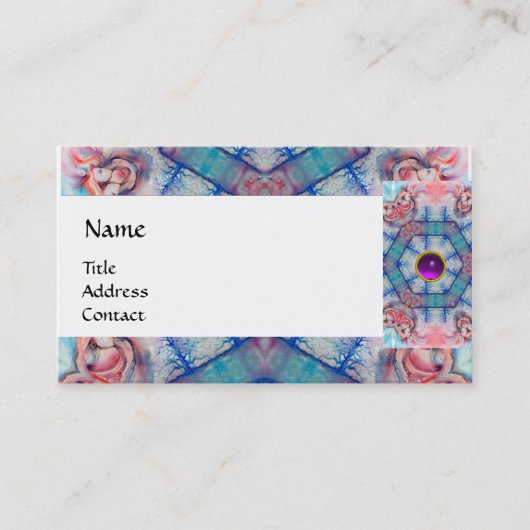 AVALON PSYCHEDELIC MONOGRAM paars Visitekaartje (Voorkant)