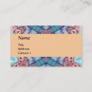 AVALON PSYCHEDELIC monogram, roze paars blauw Visitekaartje