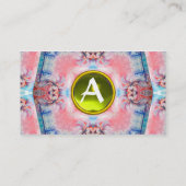 AVALON PSYCHEDELIC monogram, roze paars geel Visitekaartje (Achterkant)