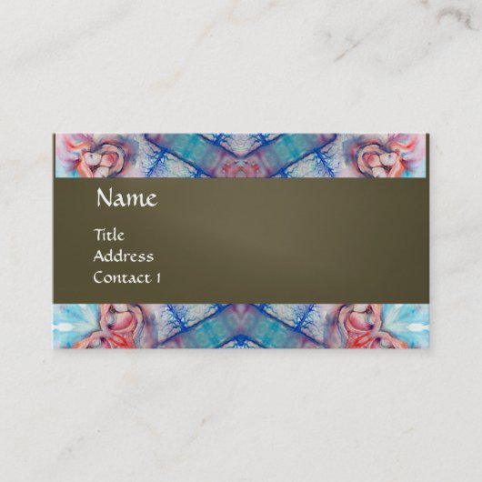 AVALON PSYCHEDELIC monogram, roze paars grijs Visitekaartje (Voorkant)