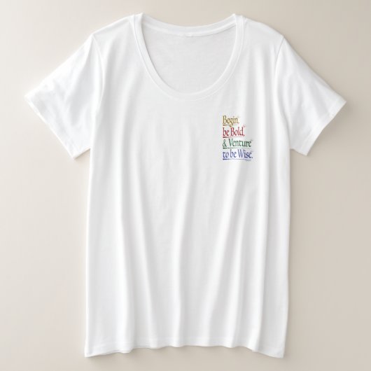 Avant (coin) - Citation Magique Horace Plus Taille (Design devant)