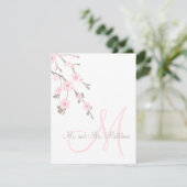 Avant de cartes de Merci de mariage de fleurs de (Debout devant)