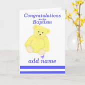 Avant de nom de garçon de carte de félicitations (Fleur jaune)