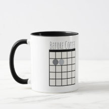 Avant et après café guitare Chord Mug