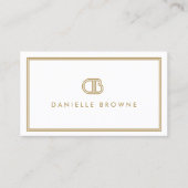 AVANT GARDE ART DECO LOGO met UW INITIALEN Visitekaartje (Voorkant)