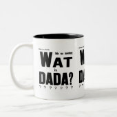AVANT GARDE DADA ART TEKST TWEEKLEURIGE KOFFIEMOK (Links)