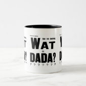 AVANT GARDE DADA ART TEKST TWEEKLEURIGE KOFFIEMOK (Center)