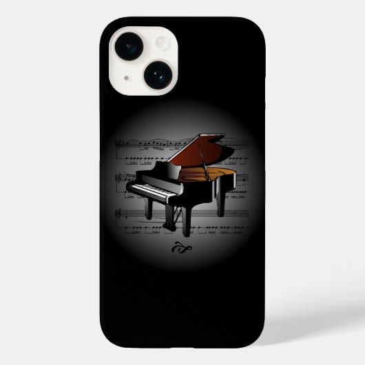 Avant Garde ~ Piano op Wereldbol met blaasmuziek ~ Case-Mate iPhone Case (Achterkant)