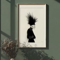 Avant-Garde Silhouet: Donker Elegance Portret