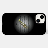 Avant Garde ~ Trumpet op Wereldbol met plattegrond Case-Mate iPhone Case (Achterkant (horizontaal))