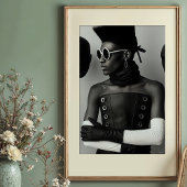 Avant-Garde Vision: gedurfde monochrome Mode Poster