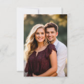 Avant-Garde White Minimalist Calender Wedding Save The Date (Achterkant)