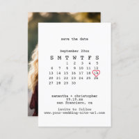 Avant-Garde White Minimalist Calender Wedding