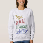 Avant - Sweatshirt de devis de Horace magique (Devant)