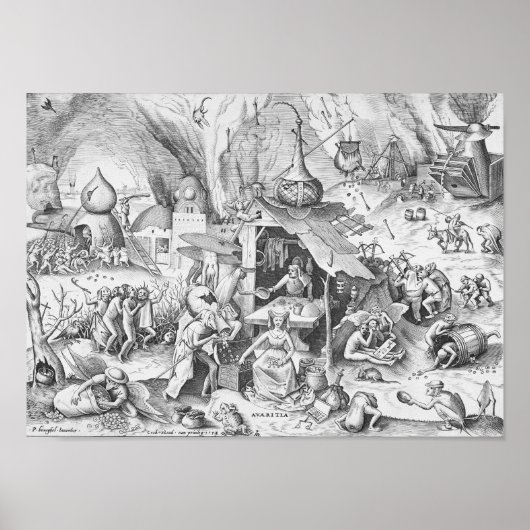 Avarice (Avaritia), de zeven hoofdzonden Poster (Voorkant)