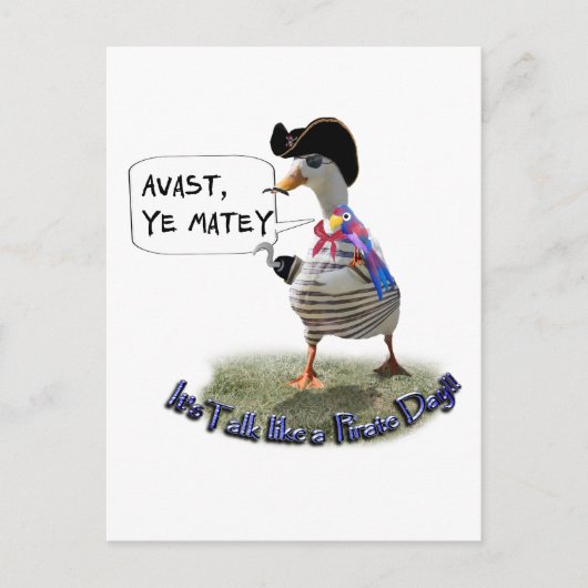 AVAST, MATEY. Het is Pirate Spreaddag Briefkaart (Voorkant)