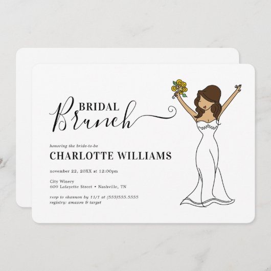  Avatar Bruids Brunch | lang haar Kaart (Voorkant / Achterkant)