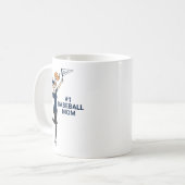 Avatar personnalisé #1 Baseball Mom Coffee Mug (Devant gauche)