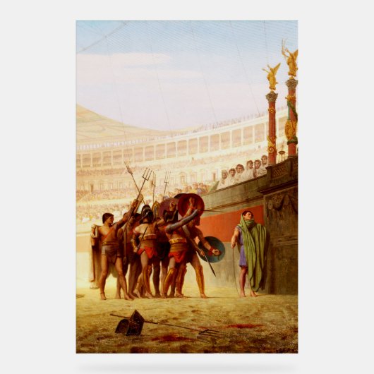 Ave Caesar by Jean-Leon Gerome Acryl Bord (Voorkant)