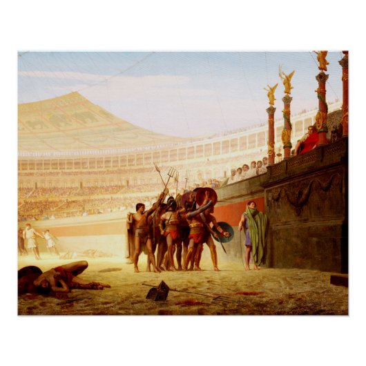 Ave Caesar by Jean-Leon Gerome Perfect Poster (Voorkant)