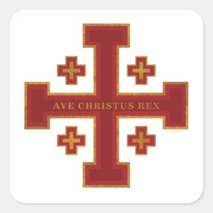 Ave Christus Rex Vierkante Sticker