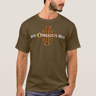 Ave Christus Rex Witte belettering T-shirt
