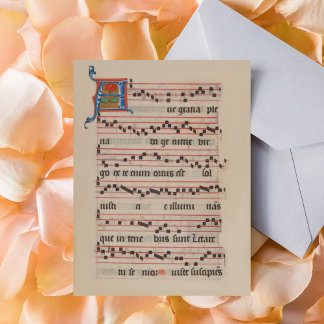 Ave gratia plena - Antiphon Medieval Manuscript Briefkaart