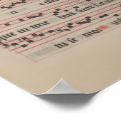 Ave gratia plena - Antiphon Medieval Manuscript Poster (Hoek)