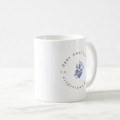 Ave Maria Cross Stitch Look American Mug avec logo (Devant droit)