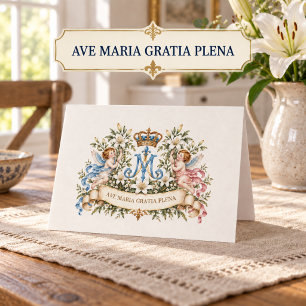 Ave Maria Gratia Plena Katholieke Maria Engel Kaart