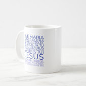 Ave Maria / Hail Mary Latijns-Engels Koffiemok (Voorkant links)