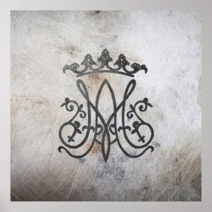 Ave Maria Monogram Poster