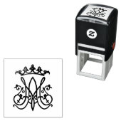 Ave Maria Monogram Zelfinktende Stempel (In situ)