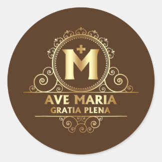 Ave Maria Schubert Latijnse Massale naakte moeder Ronde Sticker