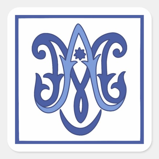 Ave Maria Vierkante Sticker (Voorkant)