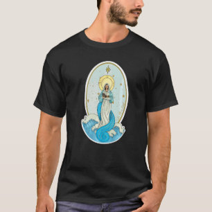 Ave Maris Stella Heilige Moeder Maria Latijn Ca T-shirt