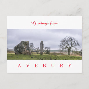 Avebury stone uitzicht briefkaart